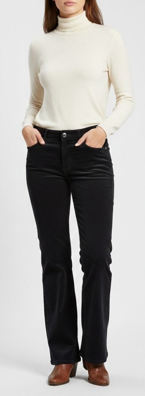 Talbots Women 16 Petite Black Corduroy "Flawless Five Pocket" Straight Leg Pants